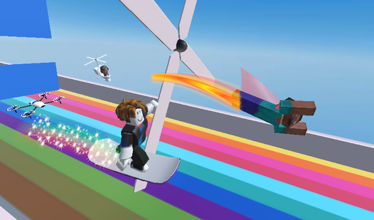 Noob in flying obby