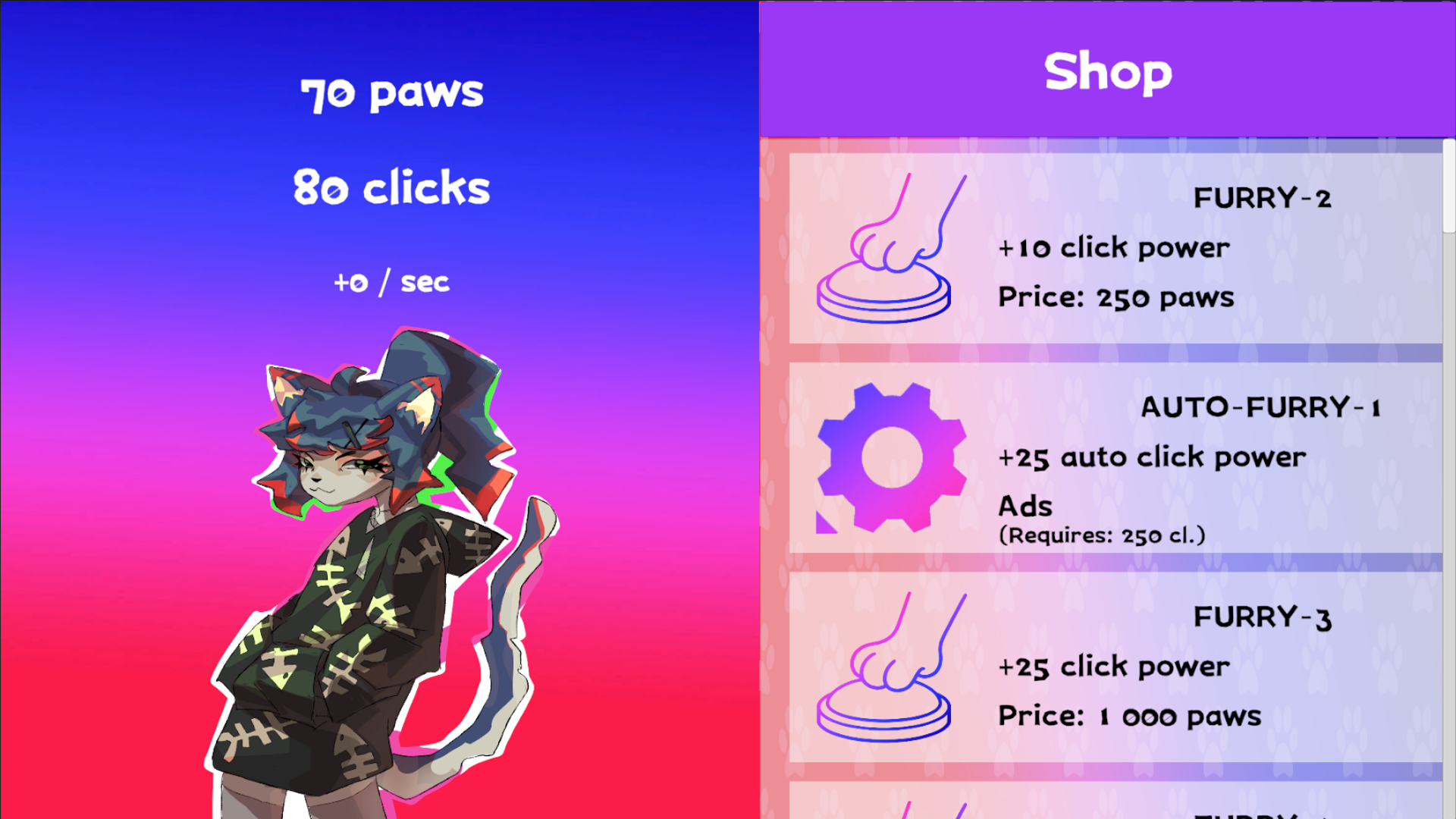 Furry Clicker — screenshot 1