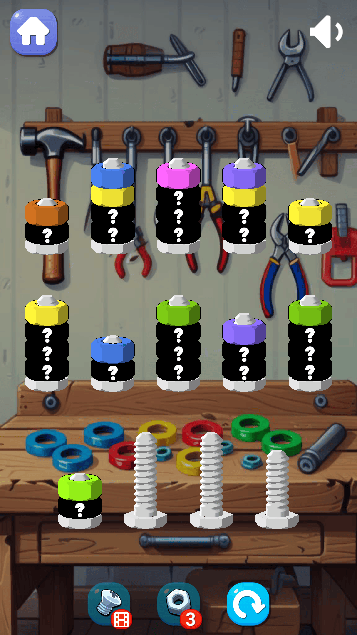 Nuts and bolts: color sorting screenshot 10