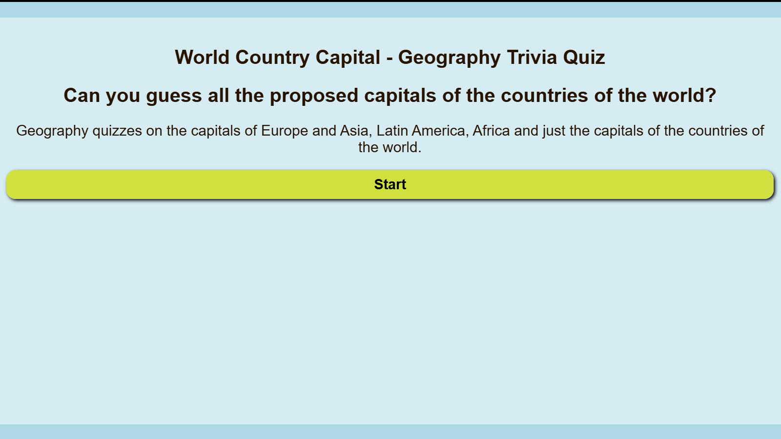 Country Capital Quiz: All Countries & Capitals — screenshot 1