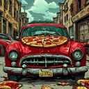 Zombies, pizza and car-machine gun