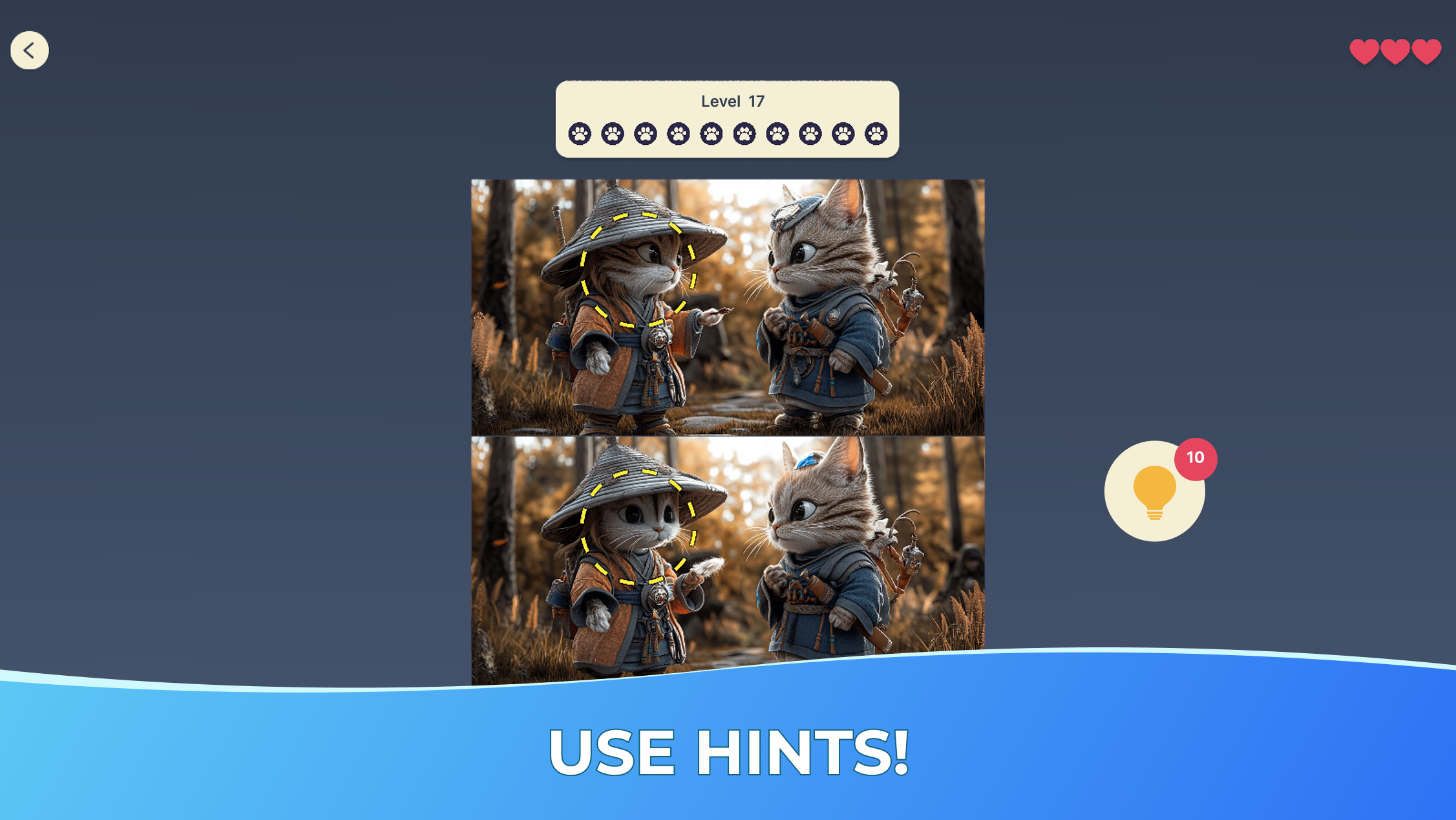 Cozy Cats: Find 10 Differences — screenshot 2