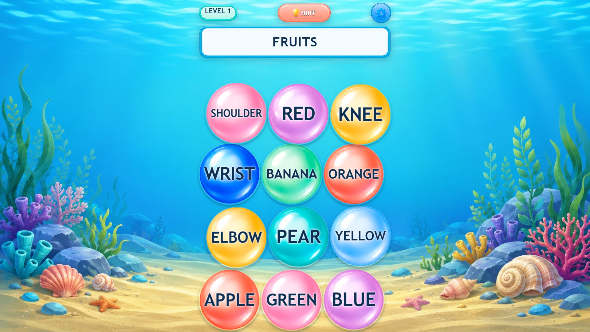 Word Sort: Pearl Merge — screenshot 2