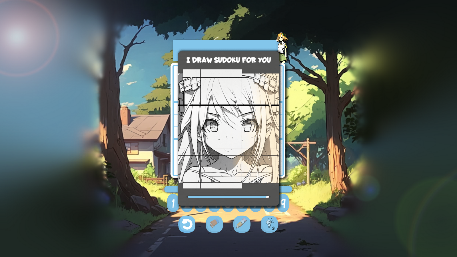 Anime sudoku screenshot