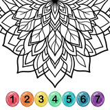 Mandala Coloring by Numbers - Flowers