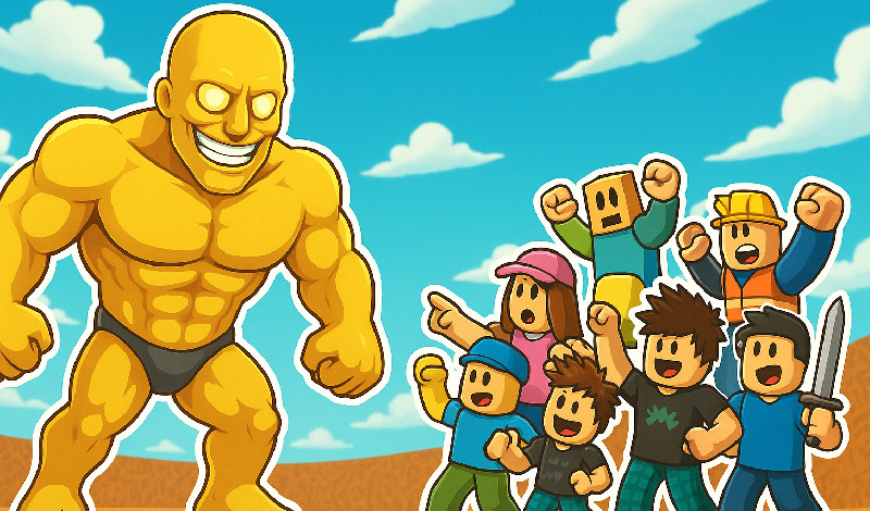 Obby online: 100 Players vs jock Tuntun Sahur game cover