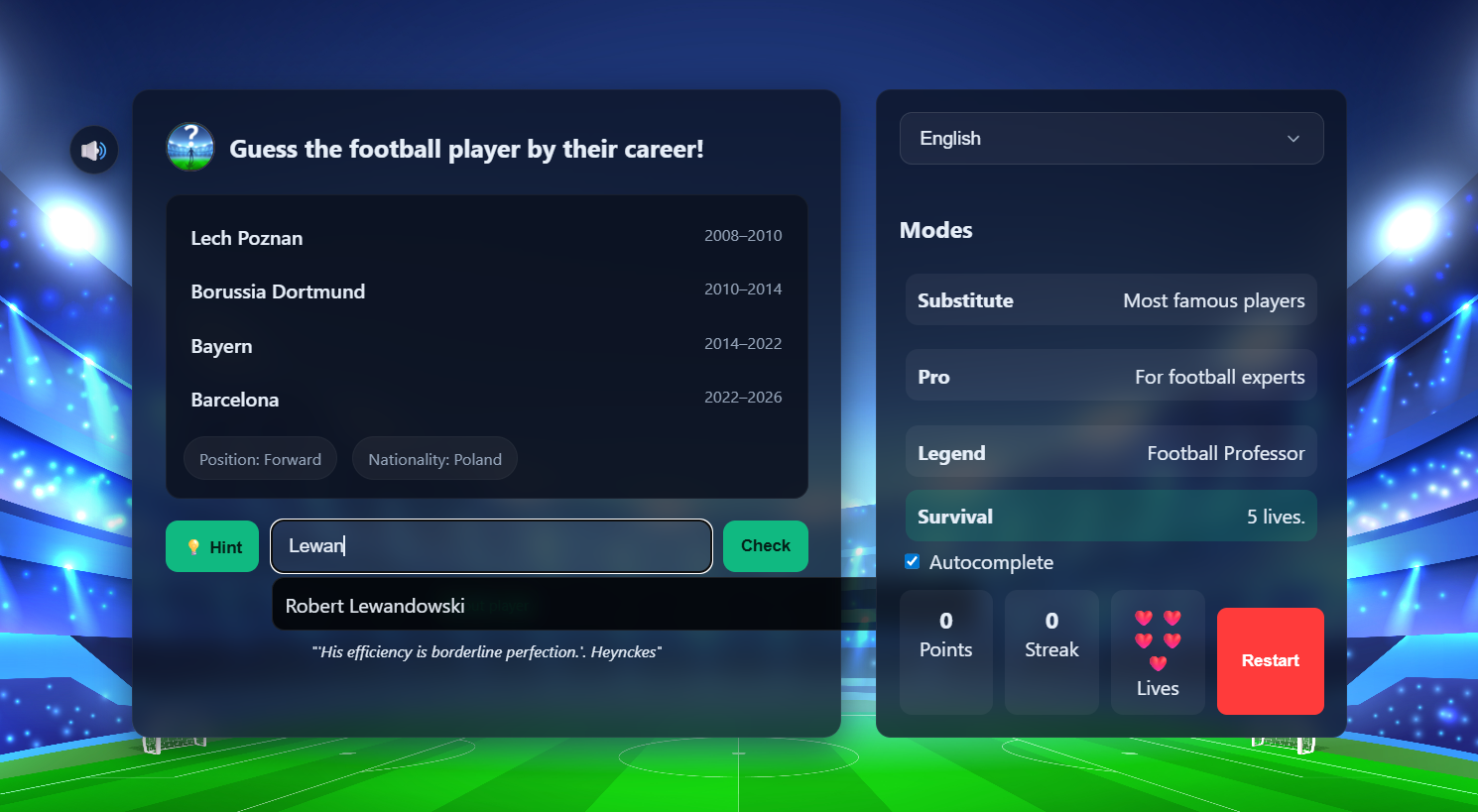 Guess the football player by their career! — screenshot 1
