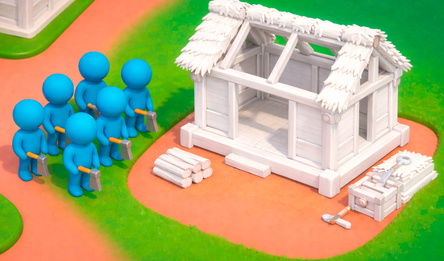 Crowd Lumberjack Stickman