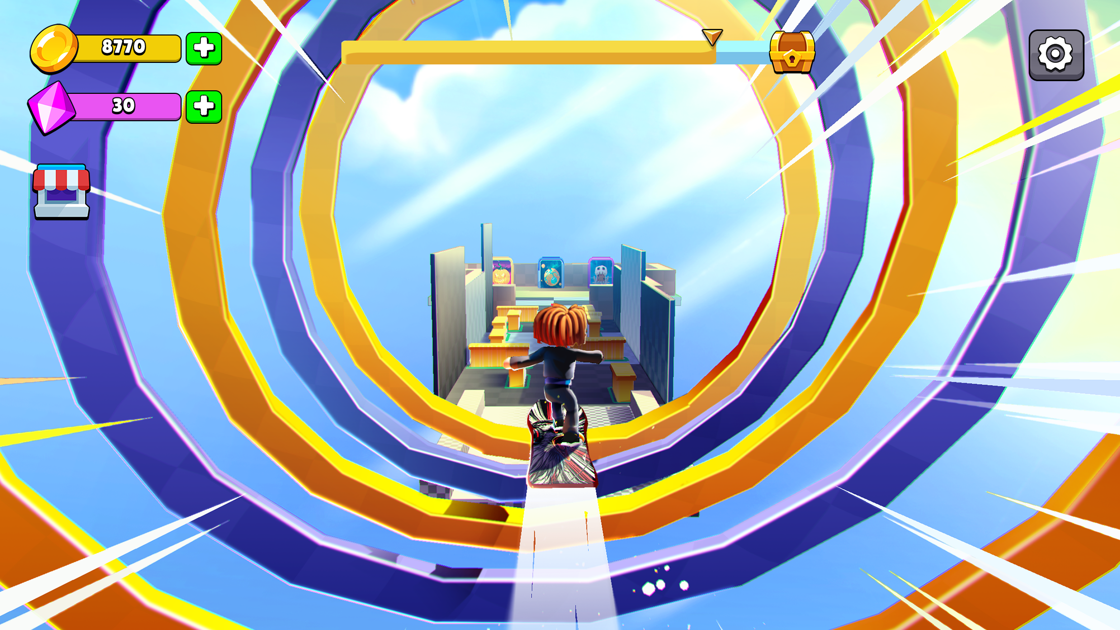 Obby Snowboard Parkour screenshot