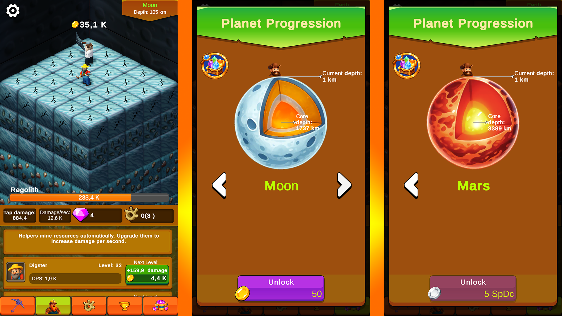 Planet Digger: Clicker screenshot