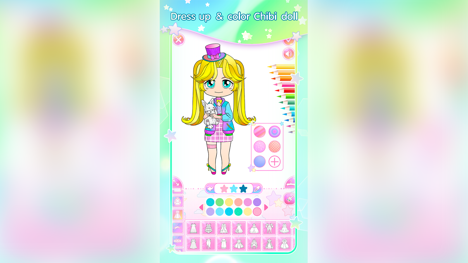 Chibi Dress Up & Coloring screenshot