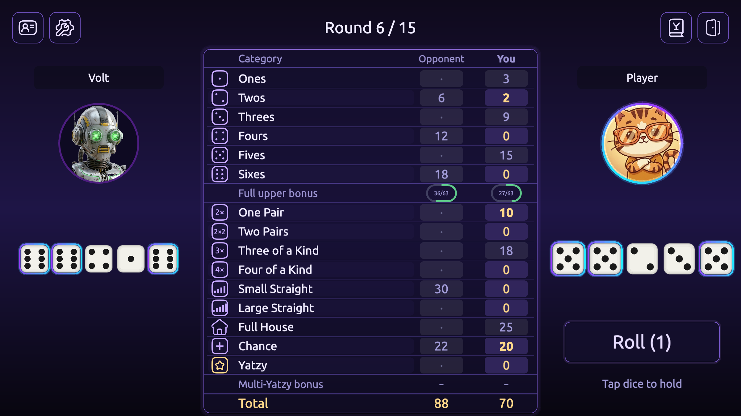 Yatzy Duel — screenshot 2