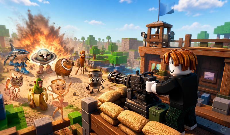 Obby: Brainrot Base Defense game cover
