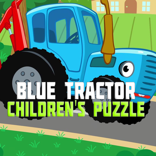 Blue Tractor children's puzzle icon