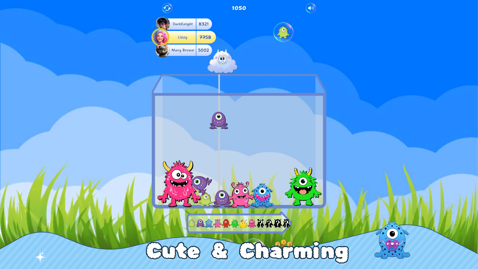 Cute Monsters Merging Game 2048: Merge Original screenshot
