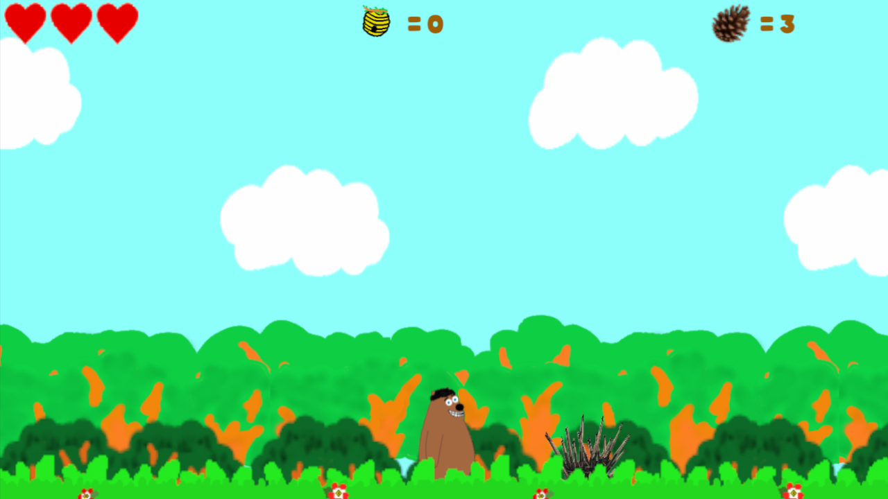 Мишка и шишки — screenshot 2