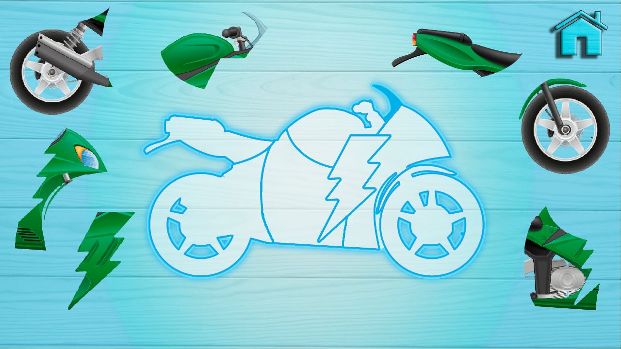 Kids puzzles with transport screenshot