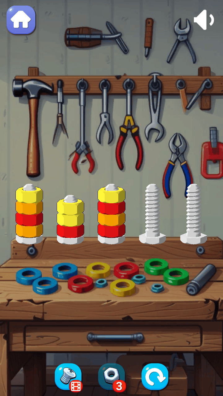 Nuts and bolts: color sorting screenshot 7