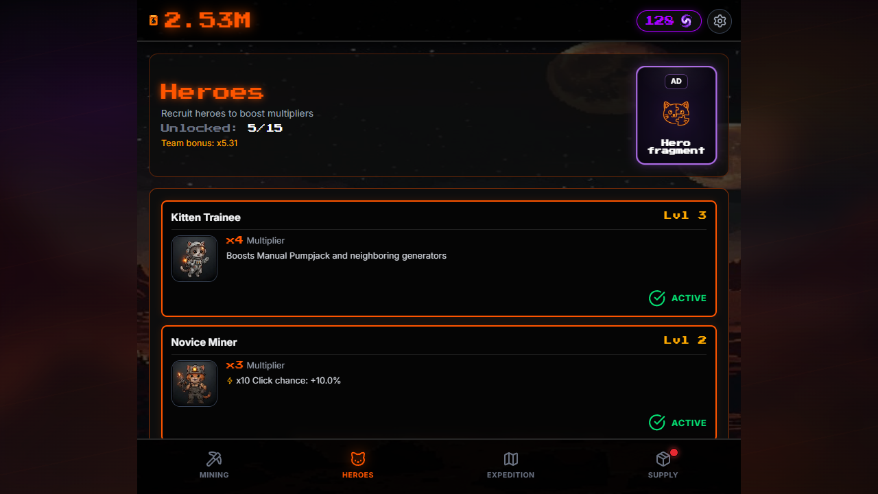 Mars Cat Miner — screenshot 2