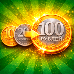 Соединяй российские рубли - дойди до 100 рублей