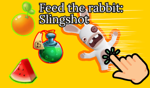 Feed the rabbit: Slingshot