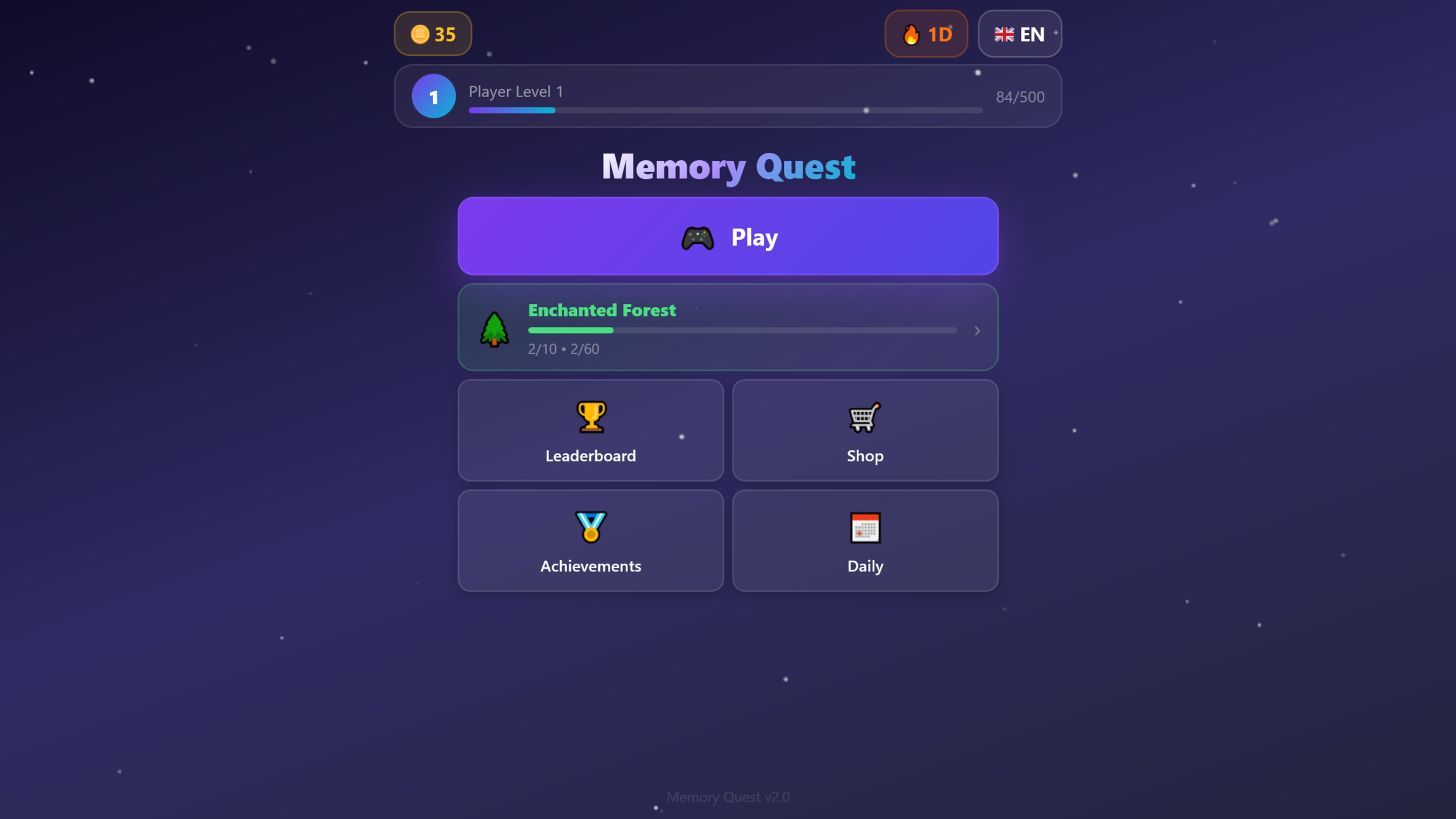 Memory Quest — screenshot 1