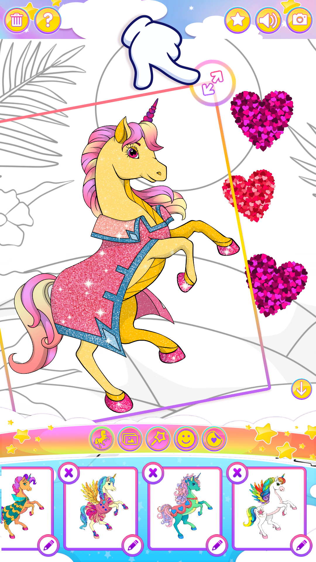 Unicorn Coloring Dress Up screenshot 10