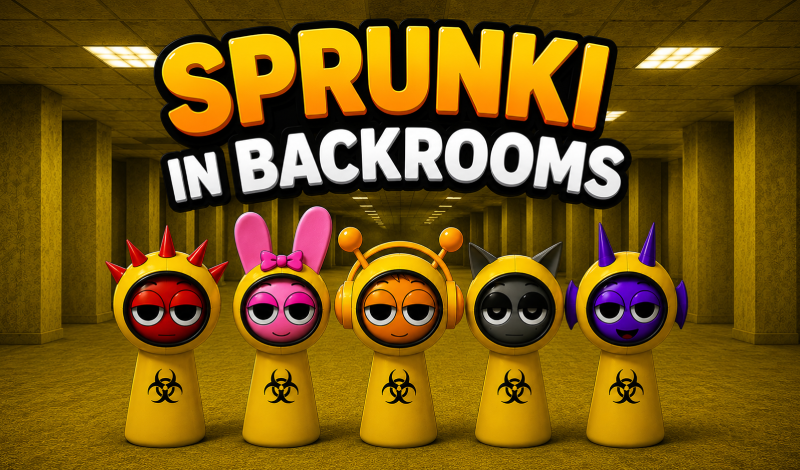 Sprunki in Backrooms game cover