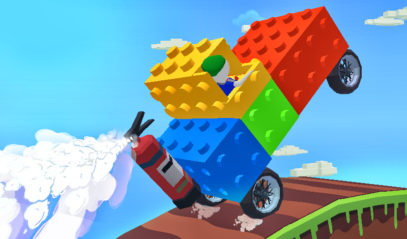 Crafting car out of blocks game cover