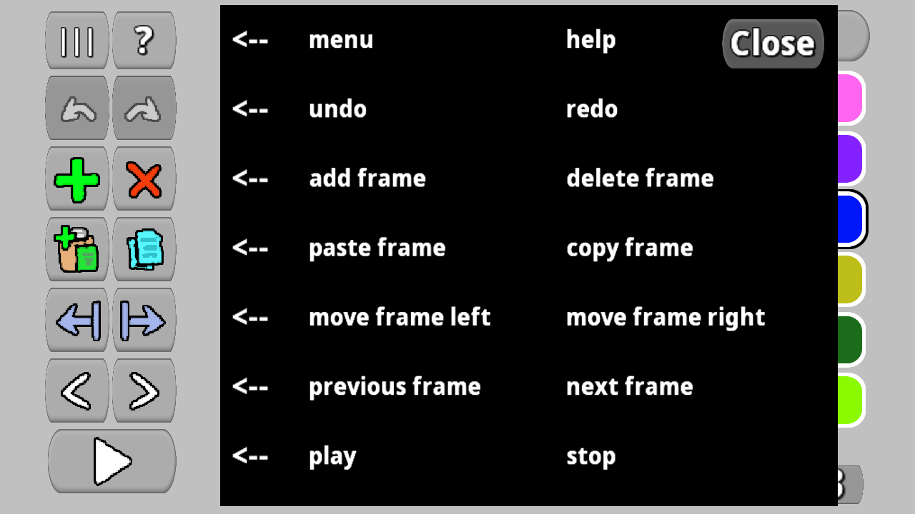 Pixel Animator: creating GIF animation screenshot