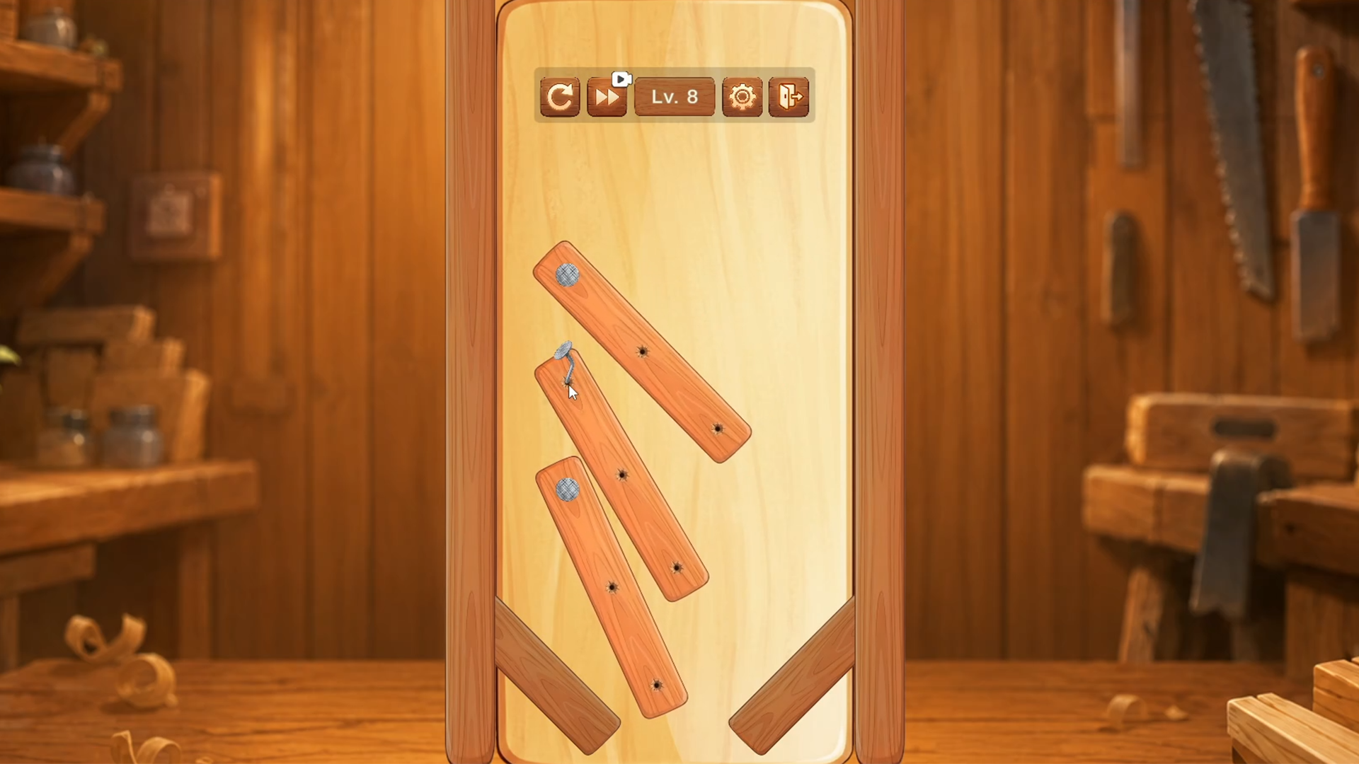 Pull the Nails: Wood Puzzle — screenshot 2