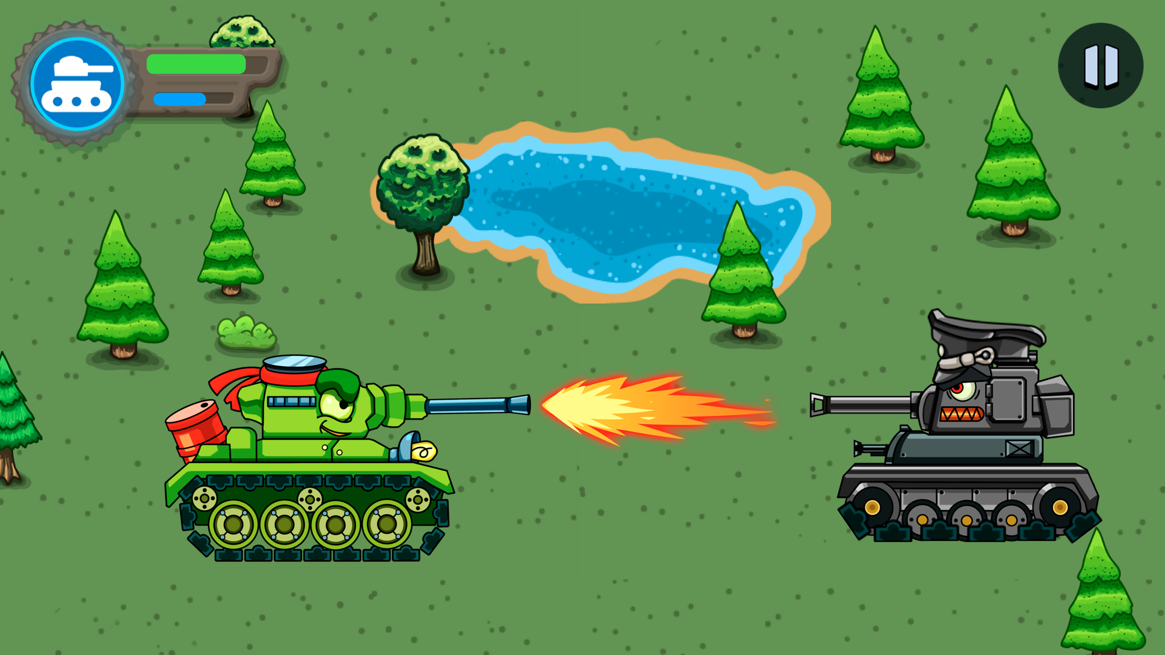 Tank Battle 2D screenshot