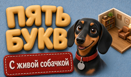 Пять букв с живой собачкой