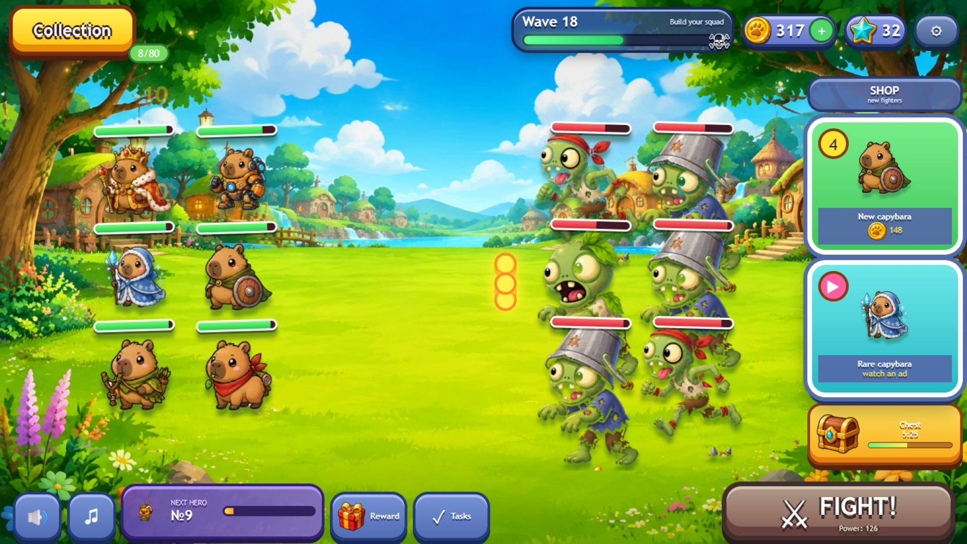 Capybaras vs Zombies: Merge — screenshot 3