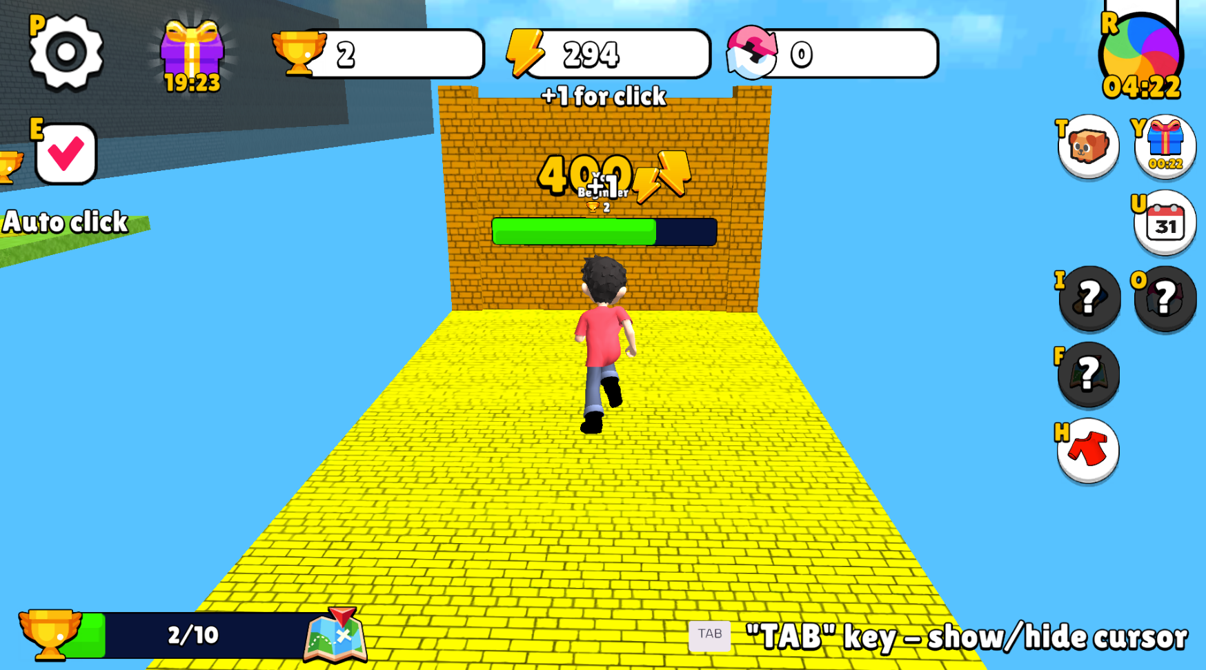 Obby: Click and Grow screenshot