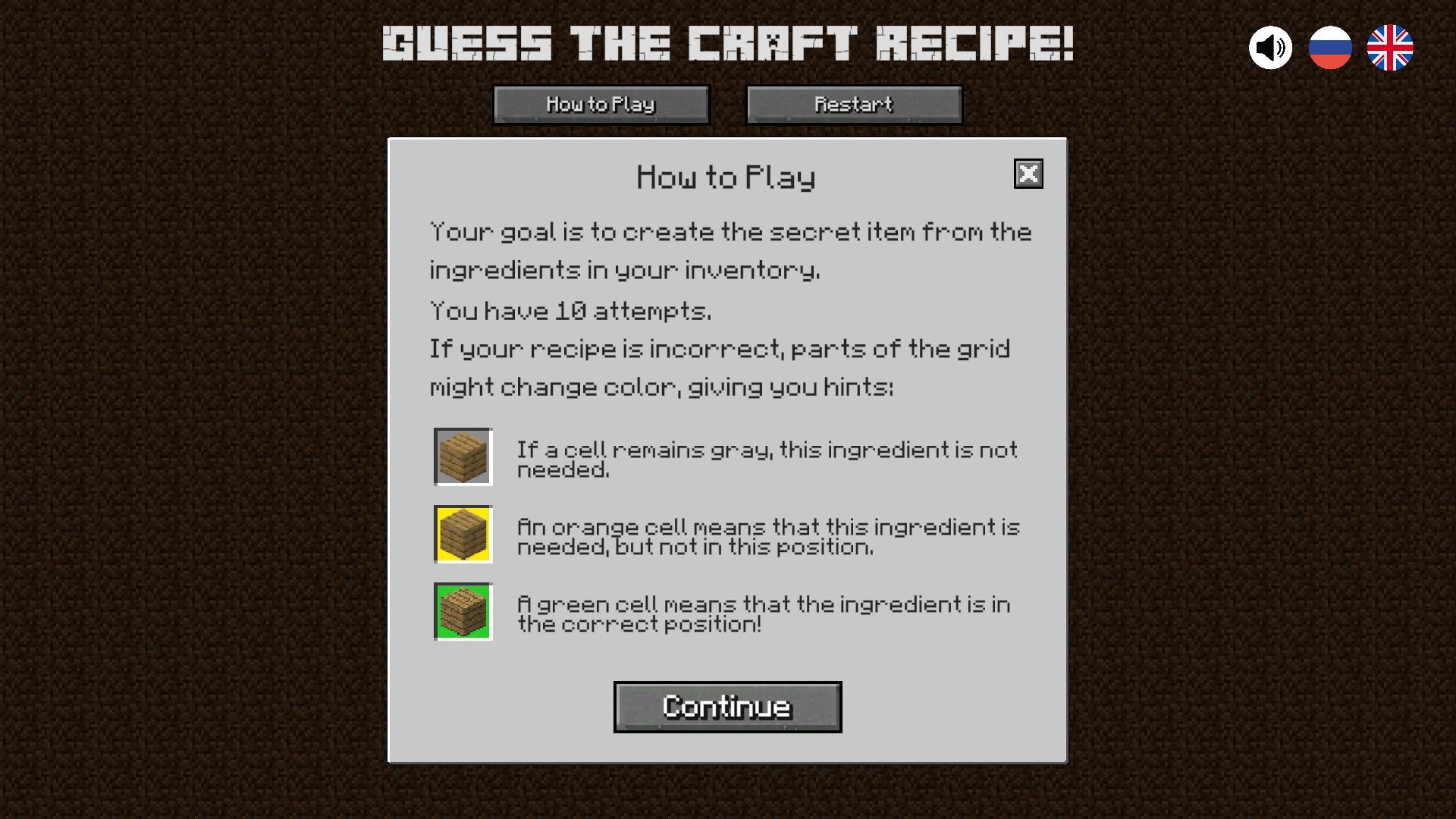 Guess the craft recipe! screenshot