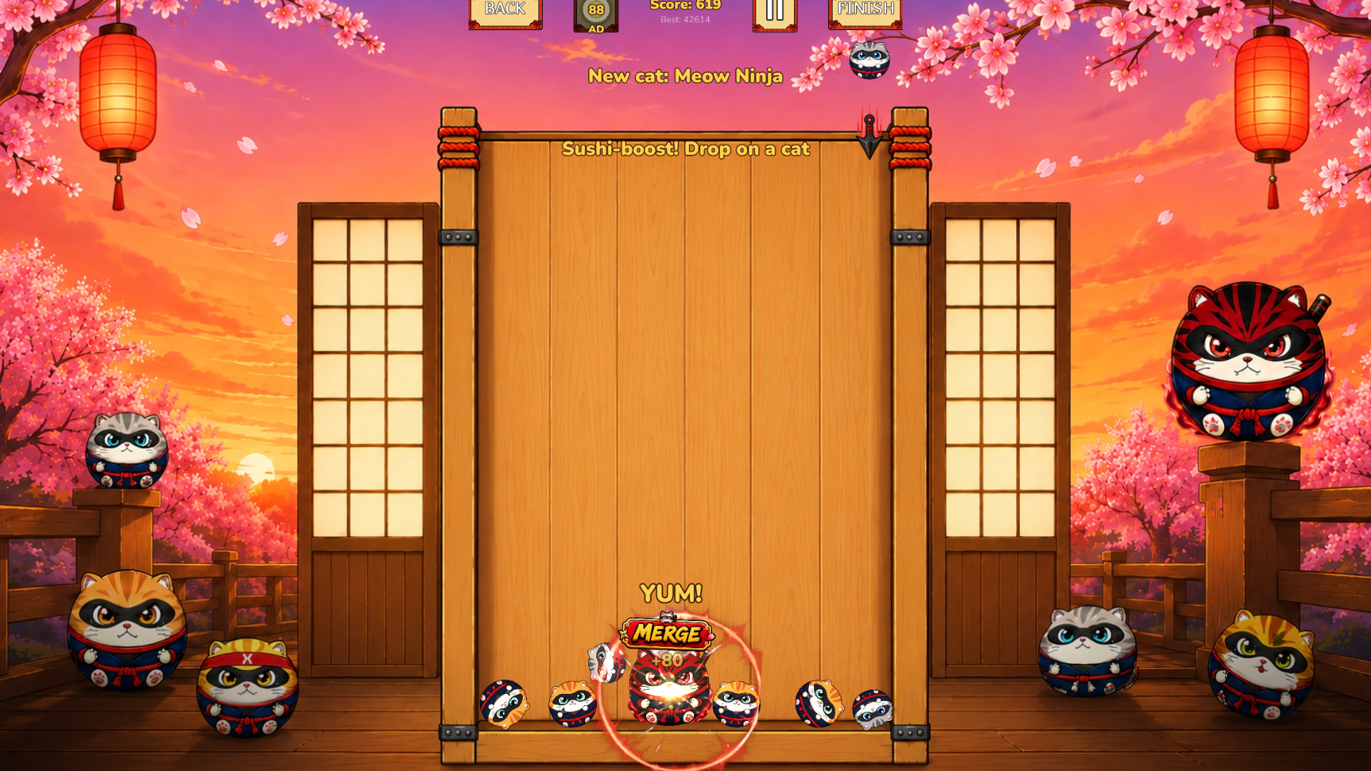 Ninja Cats: Merge — screenshot 2