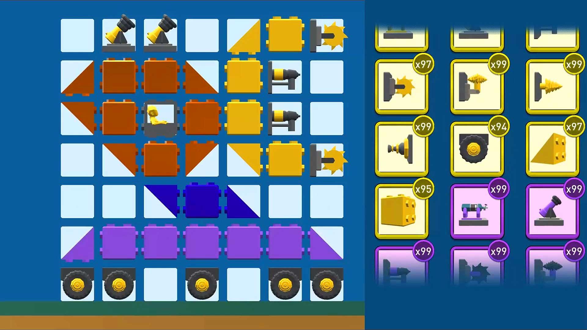 Crafting fighting car out of blocks screenshot