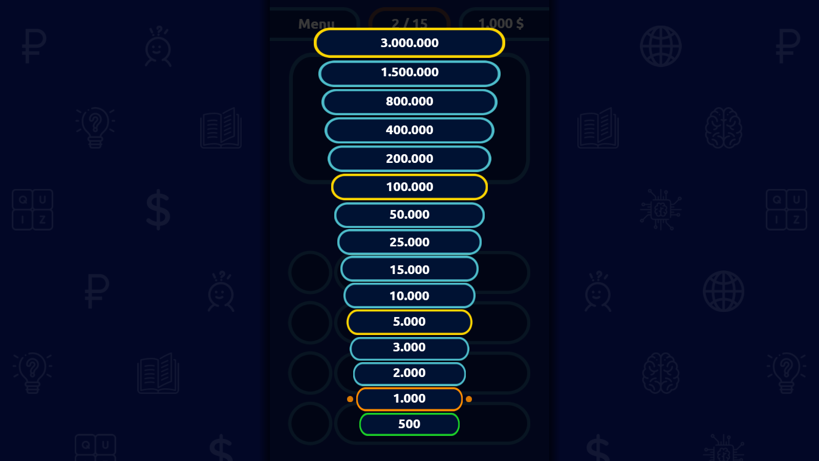 Millionaire - Quiz screenshot