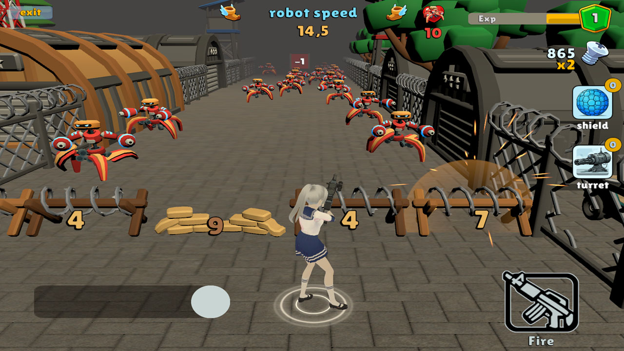 Anime Girl versus Robots — screenshot 6