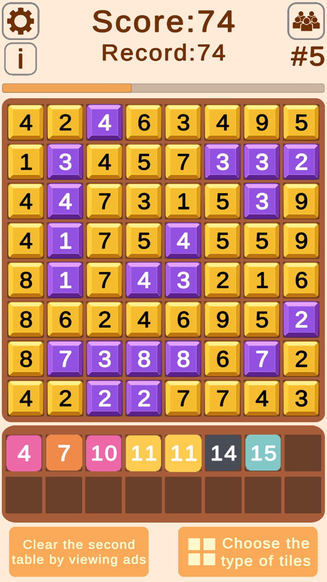 Numbers: matching combinations in a row screenshot 6