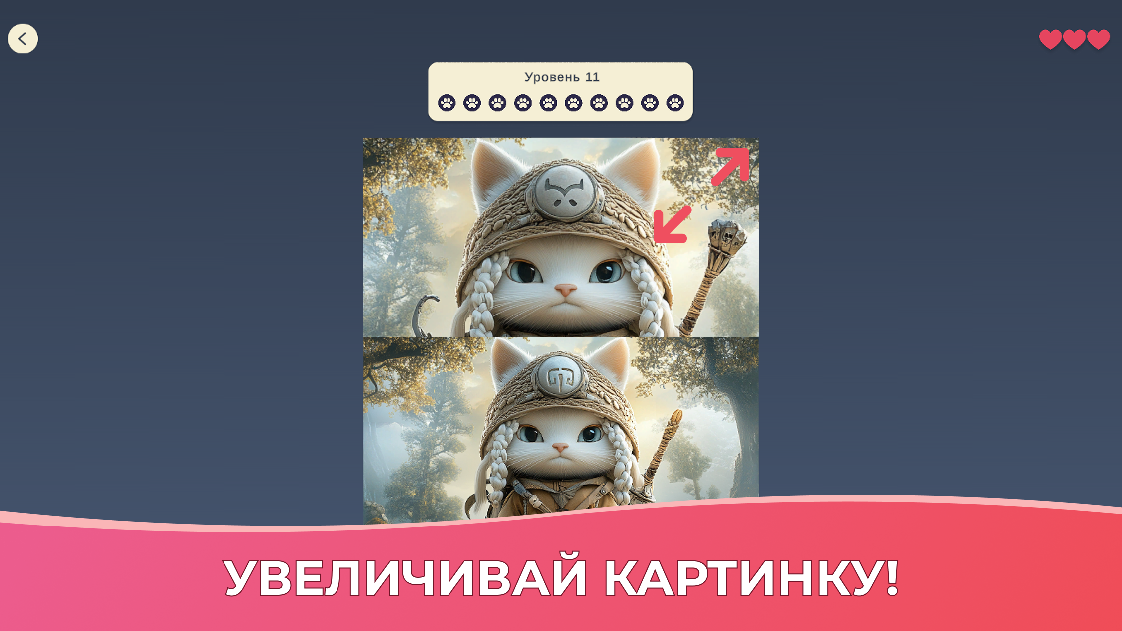 Уютные коты: найди 10 отличий — screenshot 3