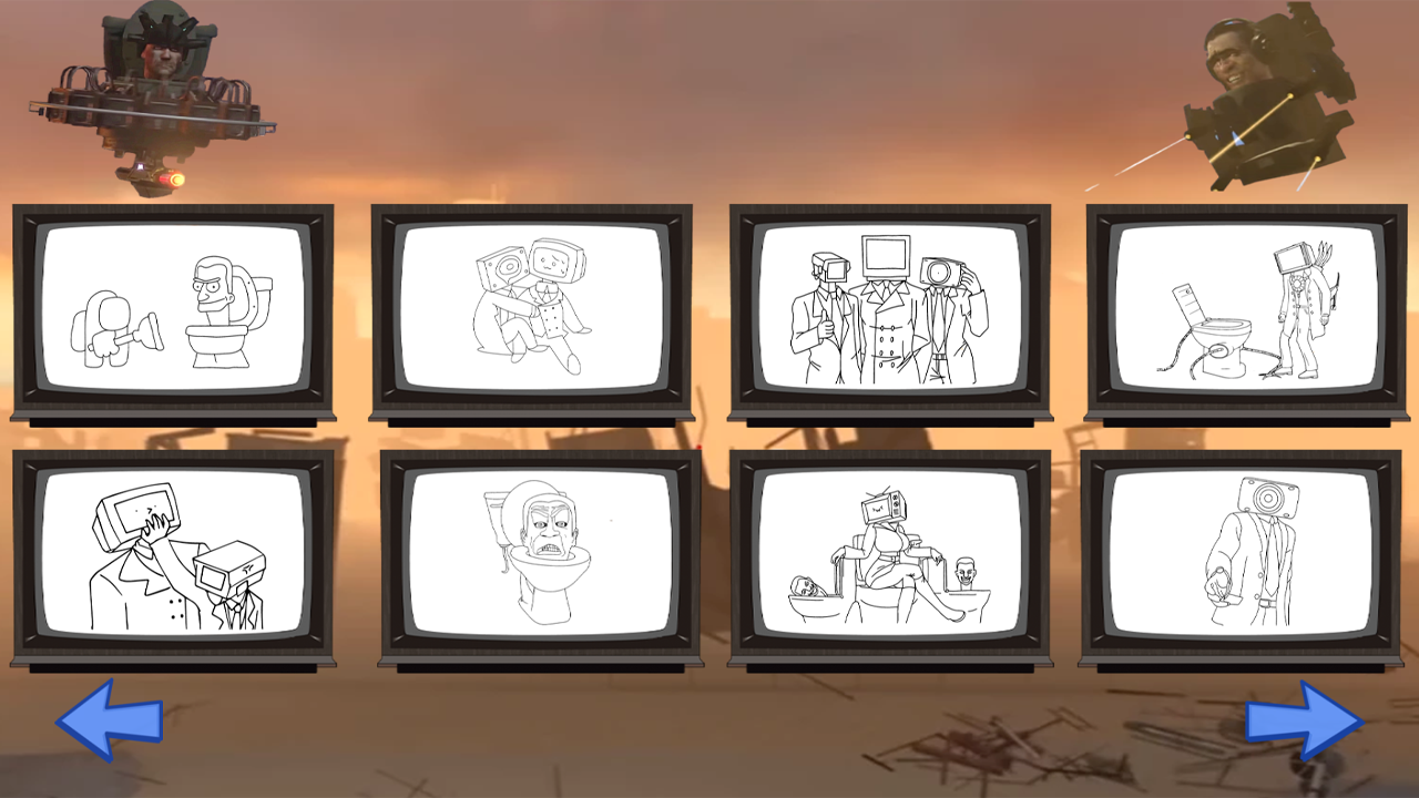 Skibidi-di Toilet Coloring Pages screenshot