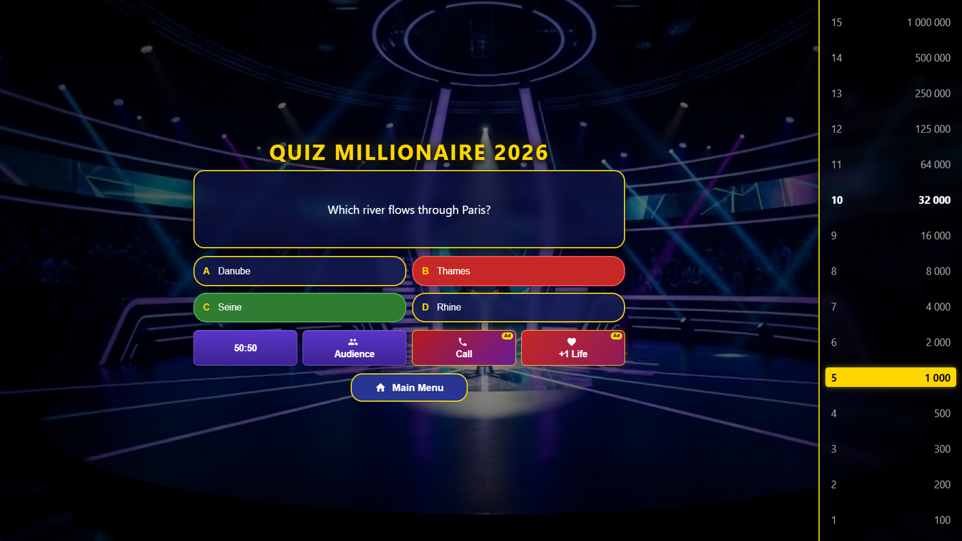 Quiz Millionaire 2026 — screenshot 3