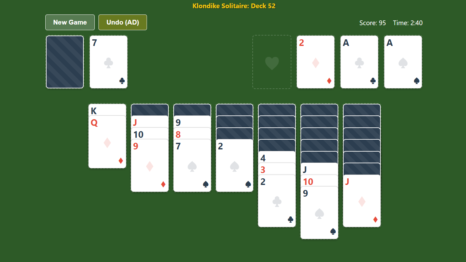 Klondike Solitaire: Deck 52 — screenshot 1