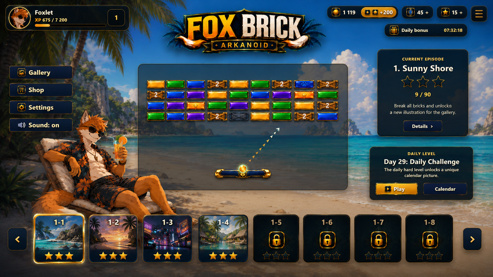 Fox Brick Arkanoid — screenshot 4
