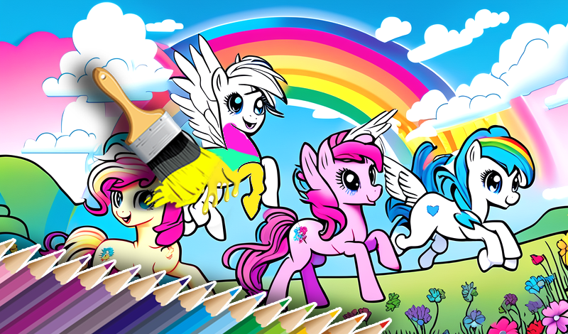 Color Game - My little pony, for kids game cover