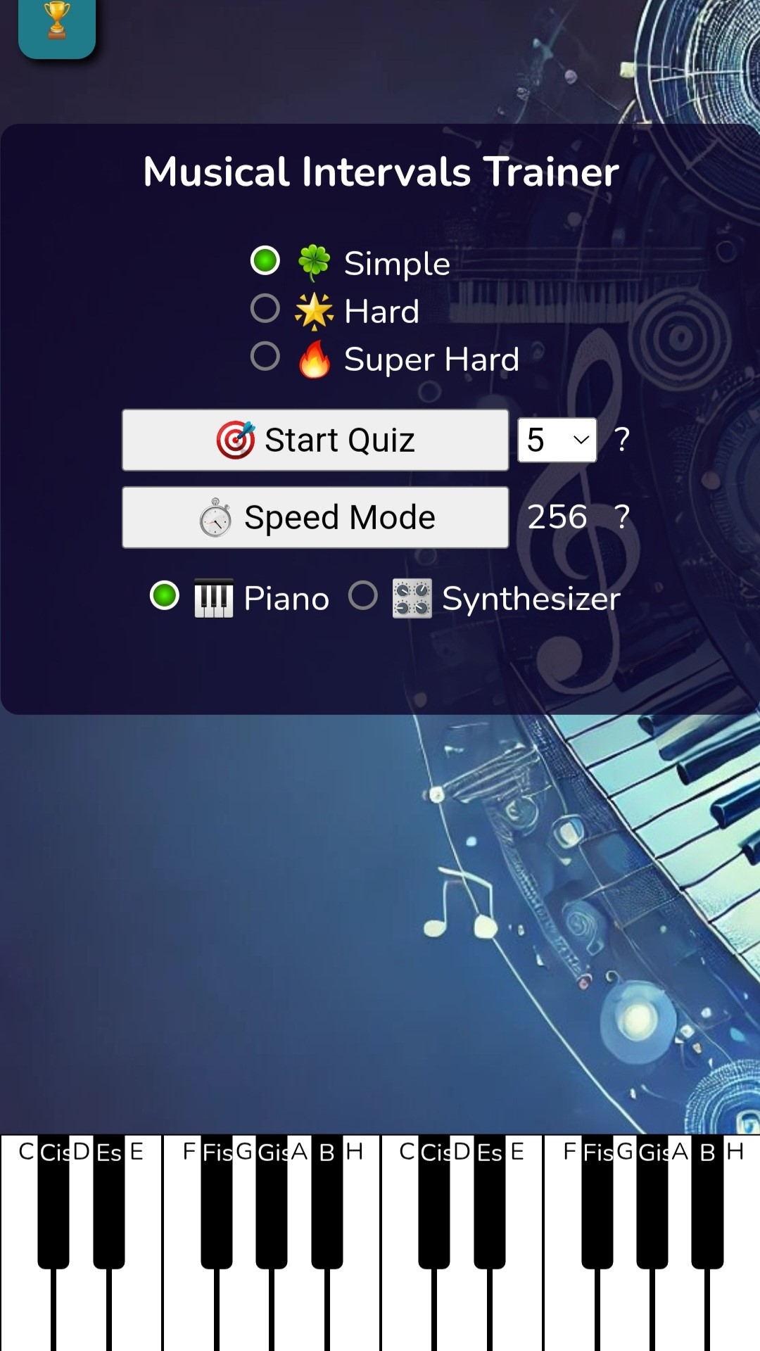 Musical Intervals Trainer screenshot 5