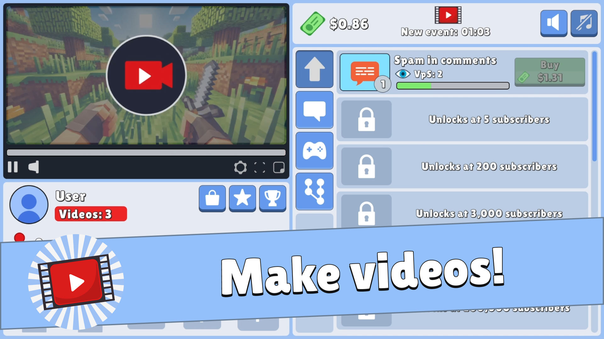 Let's Play: Tuber Clicker screenshot