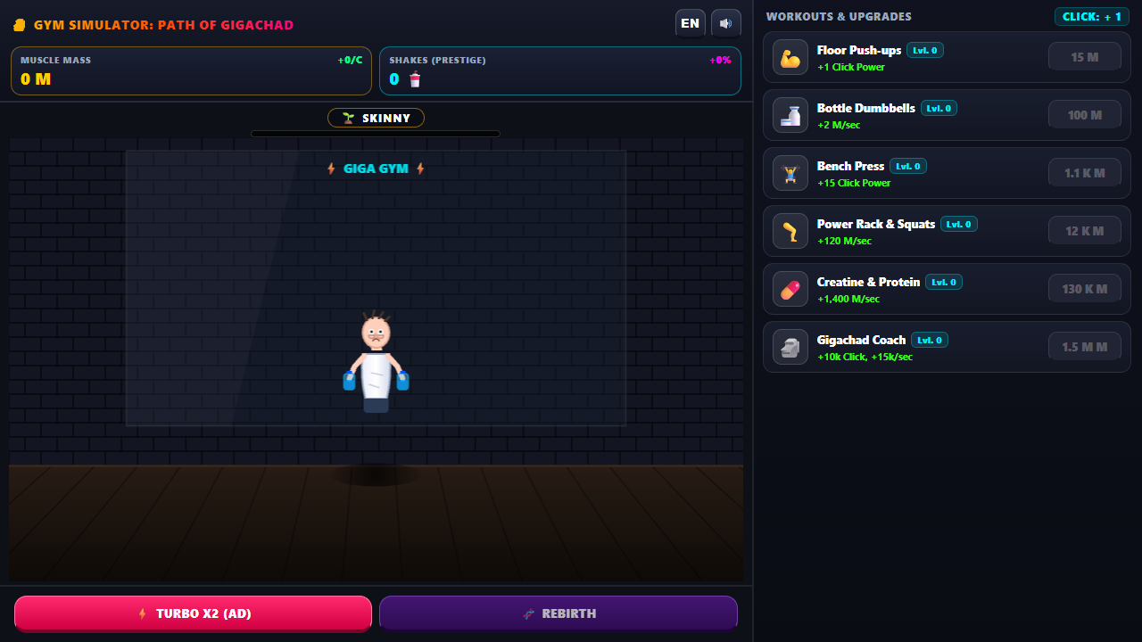 Gym Simulator: Path of Gigachad — screenshot 1